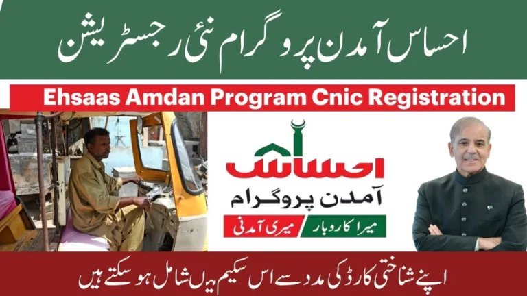 Ehsaas Amdan Program CNIC Check Online Registration: A Complete Guide