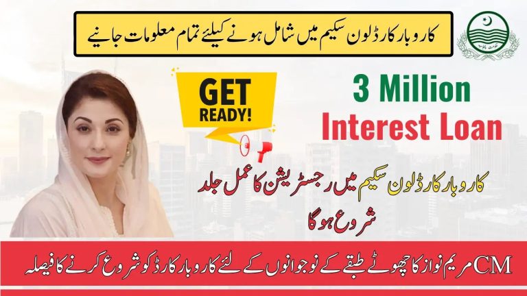 CM Maryam Nawaz Decides to Provide 3M Interest-Free Loan through Karobar Card Loan Scheme