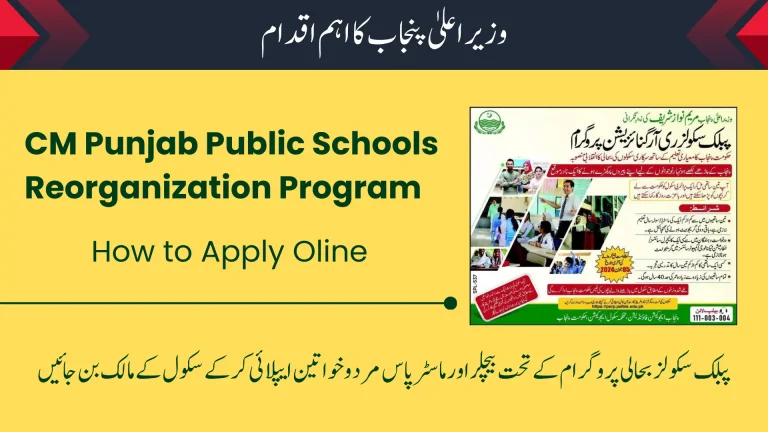 CM Punjab Public Schools Reorganization Program | Complete Guide On How To Apply